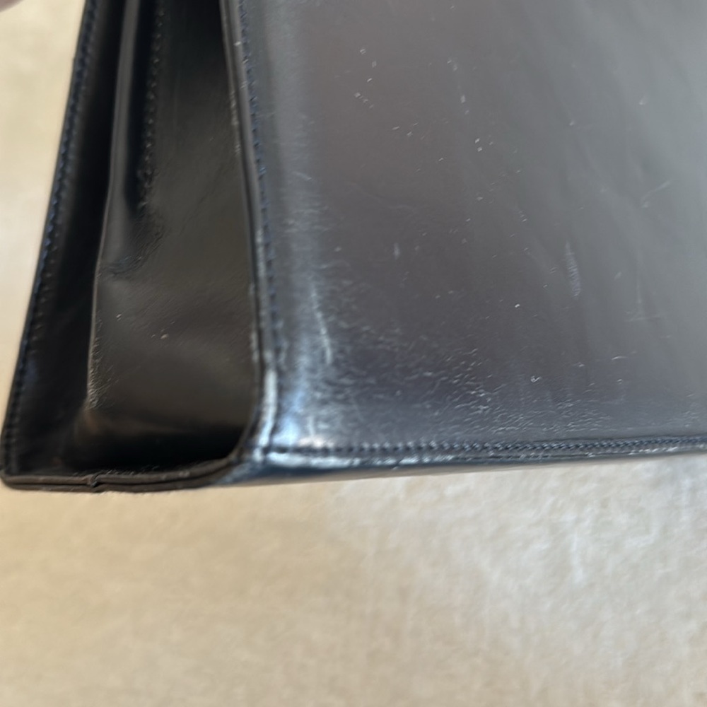 Midnight navy Ferragamo vintage top handle smooth calfskin bag - Picture 14 of 16